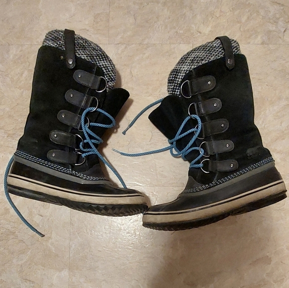 Sorel  Joan of Arctic Womens Knit Snow Waterproof Leather Boots size 8 - Picture 6 of 16